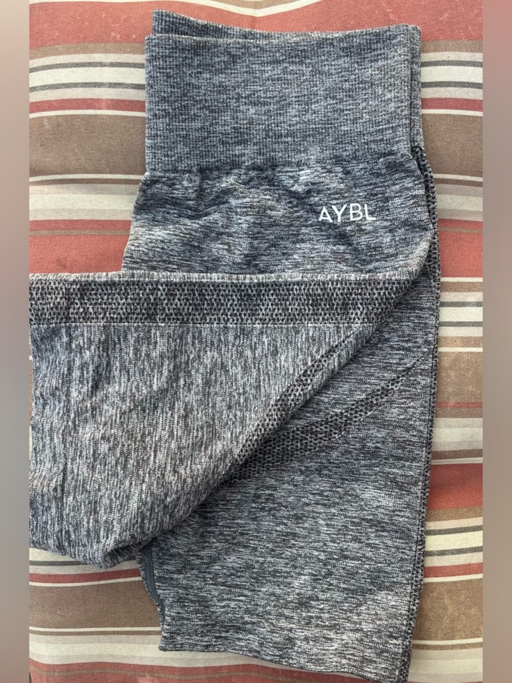 AYBL Gray Heathered Athletic High Waisted Shorts, Size M